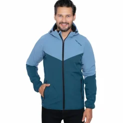 KIRKJUBØUR® "Njordr" Hombre Chaqueta SOFTSHELL 10.000 mm columna de agua azul/azul claro