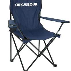 KIRKJUBØUR® "Njörd" Silla de camping azul marino