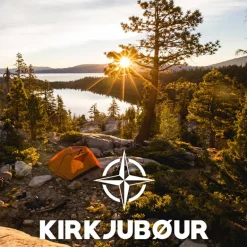 KIRKJUBØUR® "Vindr" 1 persona acampando Tienda de campaña gris oscuro