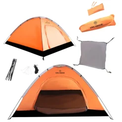 KIRKJUBØUR® "Vindr" Camping 2 personas Tienda de campaña naranja
