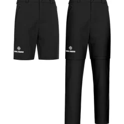 KIRKJUBØUR® Zip-Off Hombre 2 en 1 Pantalón de trekking negro
