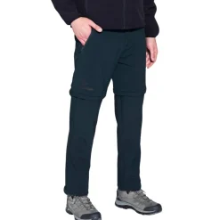 KIRKJUBØUR® Zip-Off Hombre 2 en 1 Pantalón de trekking azul marino