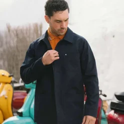 Lambretta Bergen Harrington Hombre Chaqueta LAMDS008-AZUL MARINO