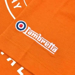 Lambretta Checker Board Hombre Camiseta SS0159-BRNT NARANJA