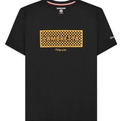Lambretta Checker Box Hombre Camiseta SS1002-NEGRO