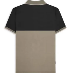 Lambretta Contrast Panel Hombre Polo SS1219-NEGRO