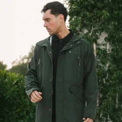 Lambretta Heaton Waterproof Hombre Parka Chaqueta LAM14-KHAKI