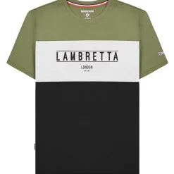 Lambretta Panel Hombre Camiseta SS1083-K/BL/BLANCO