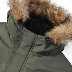 Lambretta Parka con cuello de piel Hombre Chaquetón SS5024-KHAKI