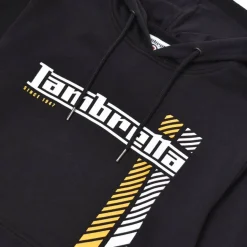 Lambretta Racing Stripe Hombre Sudadera con capucha SS4031-NEGRO