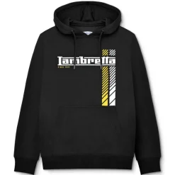Lambretta Racing Stripe Hombre Sudadera con capucha SS4031-NEGRO