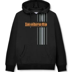 Lambretta Racing Stripe Hombre Sudadera con capucha SS5027-NEGRO