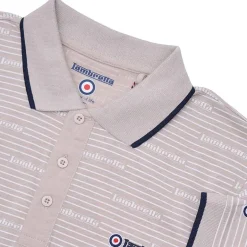Lambretta Repeat Logo Hombre Polo SS1221-PLATA