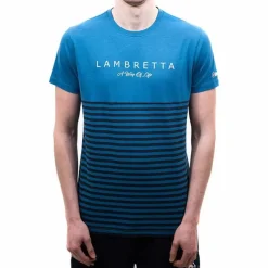 Lambretta Striped Hombre Camiseta SS0017-DK AZUL