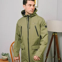 Lambretta Terrace Waterproof Hombre Parka Chaqueta SS7817-KHAKI