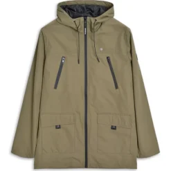 Lambretta Terrace Waterproof Hombre Parka Chaqueta SS7817-KHAKI