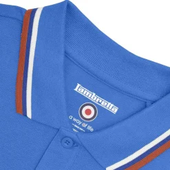 Lambretta Triple Tipped Hombre Polo SS1650-DK BL-W/SB/MR