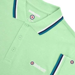 Lambretta Triple Tipped Hombre Polo SS1650-LT GRN W/N/DL