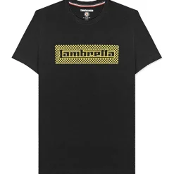 Lambretta Two Tone Box Hombre Camiseta SS0164-BLK ORO