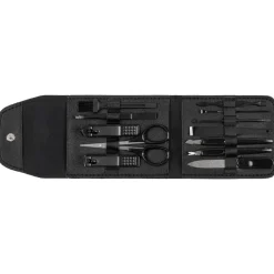 LEANDRO LIDO "Monza" Manicura Conjunto 13 piezas negro