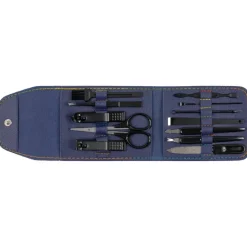 LEANDRO LIDO "Monza" Manicura Conjunto 13 piezas azul marino