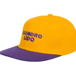 LEANDRO LIDO "No. 24" snapback Gorra amarillo/morado