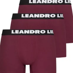 LEANDRO LIDO "Ravello" Hombre Calzoncillos bóxer Pack de 3 rojo