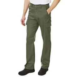 Lee Cooper Hombre Pantalón de trabajo cargo color caqui LCPNT205-KHA