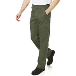 Lee Cooper Hombre Pantalón de trabajo cargo color caqui LCPNT205-KHA