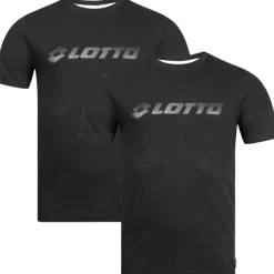 Lotto Duo Hombre Camiseta Pack de 2 negro MDPX10008NET-Negro