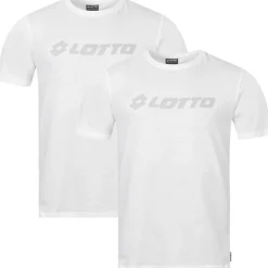 Lotto Duo Hombre Camiseta Pack de 2 blanco MDPX10008NET-Blanco