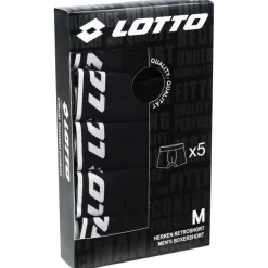 Lotto Retro Hombre Calzoncillos bóxer Pack de 5 negro MBXY10001REW-NEGRO