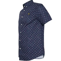 Lyle y Scott Flag Print Hombre Camisa de manga corta SW1302V-W154