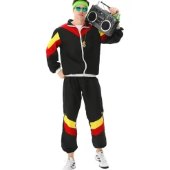 MAASKANTJE "Gärry" Retro años 90 Chándal Disfraz negro