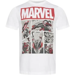 MARAVILLA Heroes Comics Hombre Camiseta FBMTS301WHT