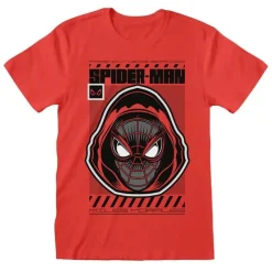 Marvel Comic Spider-Man Miles Morales Araña con capucha Hombre Camiseta SMM05554TSC