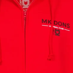 Milton Keynes Dons CASTORE Hombre Sudadera con cremallera y capucha INFMKDMON8-22-RED
