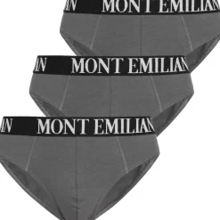 MONT EMILIAN "Avignon" Hombre Calzoncillos slip Pack de 3 gris