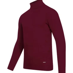 MONT EMILIAN "Le Mans" Hombre Jersey de cuello vuelto vino tinto