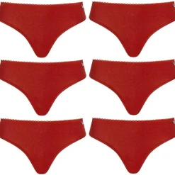 MONT EMILIAN "Nimes" Mujer tanga Pack de 6 rojo