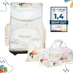 MUWO "Lil Fairy" Niño Mochila escolar Conjunto 5 piezas.