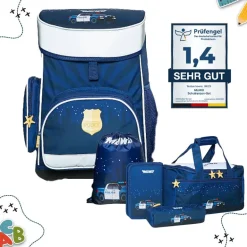 MUWO "Lil Officer" Niño Mochila escolar Conjunto 5 piezas.