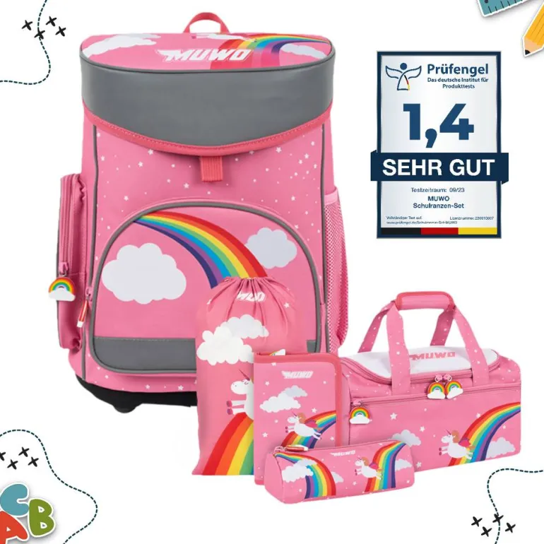 MUWO "Lil Unicornio" Niño Mochila Conjunto 5 uds.