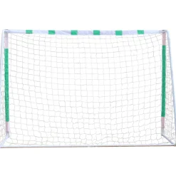 MUWO Portería de fútbol grande de acero 3 x 2 m verde/blanco