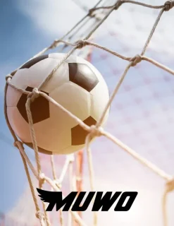 MUWO Portería de fútbol grande de acero 3 x 2 m negro/amarillo