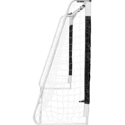 MUWO Portería de fútbol grande de acero 3 x 2 m negro/blanco