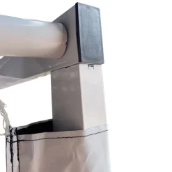 MUWO Portería de fútbol grande de acero 3 x 2 m negro/blanco