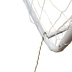 MUWO Portería de fútbol grande de acero 3 x 2 m negro/blanco