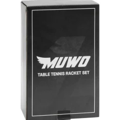 MUWO Set de 2 palas de tenis de mesa con red y 3 pelotas