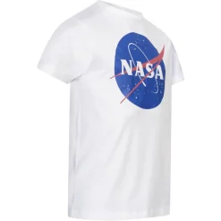 NASA Circle Logo Hombre Camiseta TMMTS007WHT